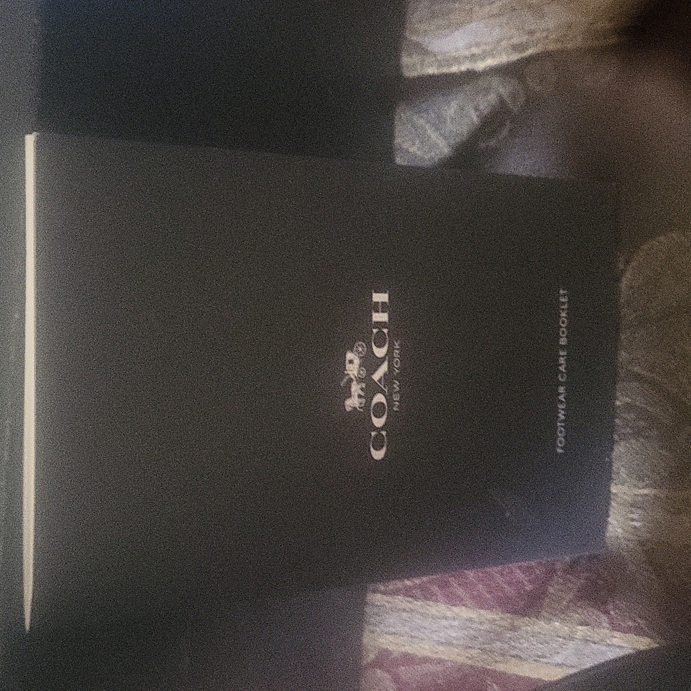 Coach Black Leather Flats with Bow New Boxed Care Card Tagged Free Gift - Picture 3 of 5